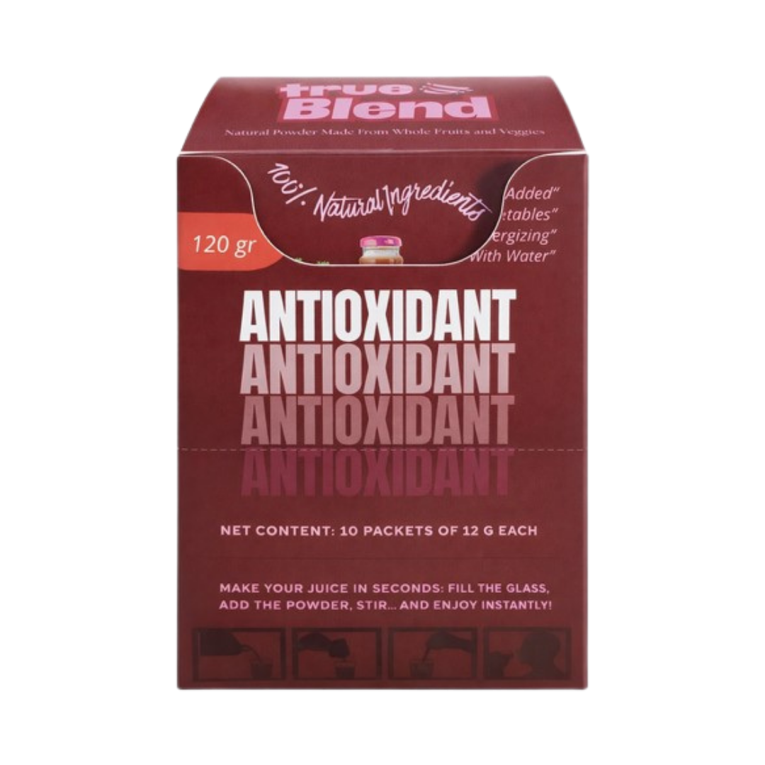 ANTIOXIDANT JUICE POWDER – BRIGHT, BOLD & BURSTING WITH POWER Box with 10 Single-Serve Pouches (12 g each)
