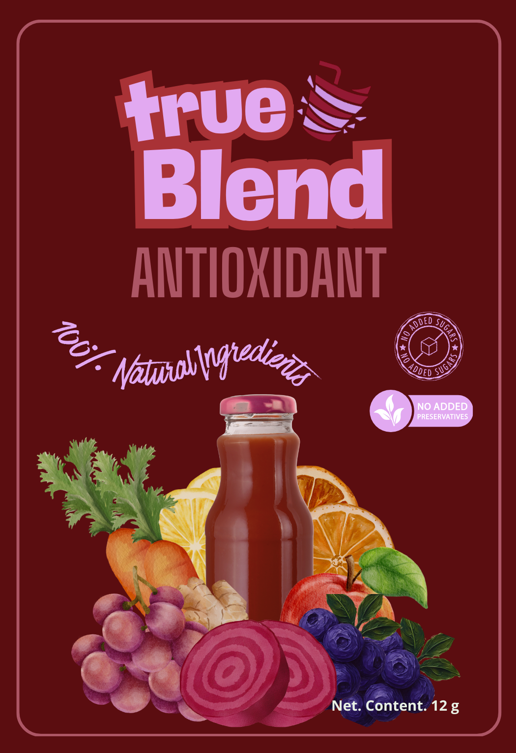 ANTIOXIDANT JUICE POWDER – BRIGHT, BOLD & BURSTING WITH POWER Box with 10 Single-Serve Pouches (12 g each)