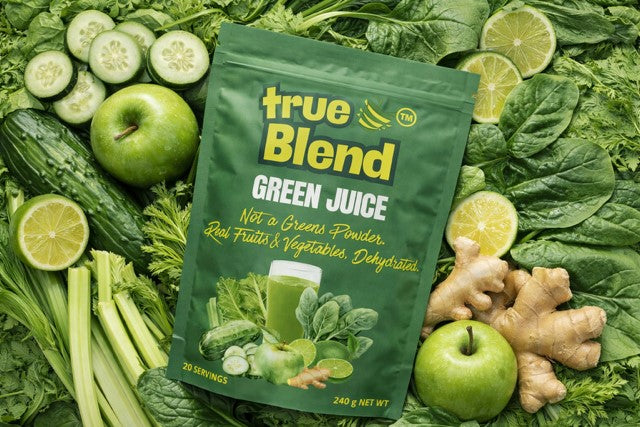 TrueBlend Green Juice – Whole Fruit & Vegetable Powder (240 g Pouch | 20 Servings)