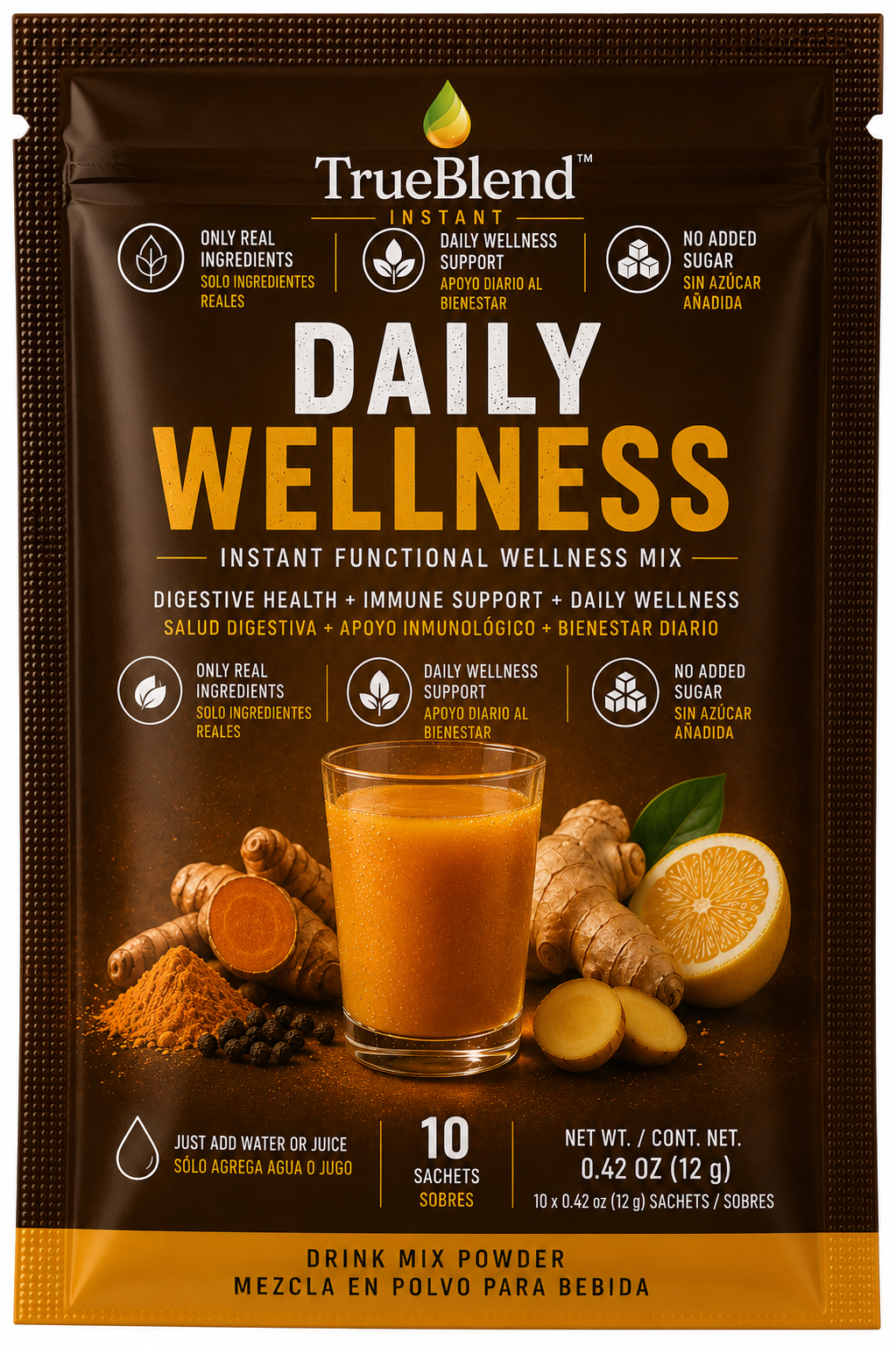 TrueBlend Daily Wellness Mix – Turmeric Ginger Shot
